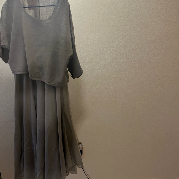 Unbranded Other - Two piece, olive/khaki Scoop Neck Dolman Sleeve Sundress made in Italy